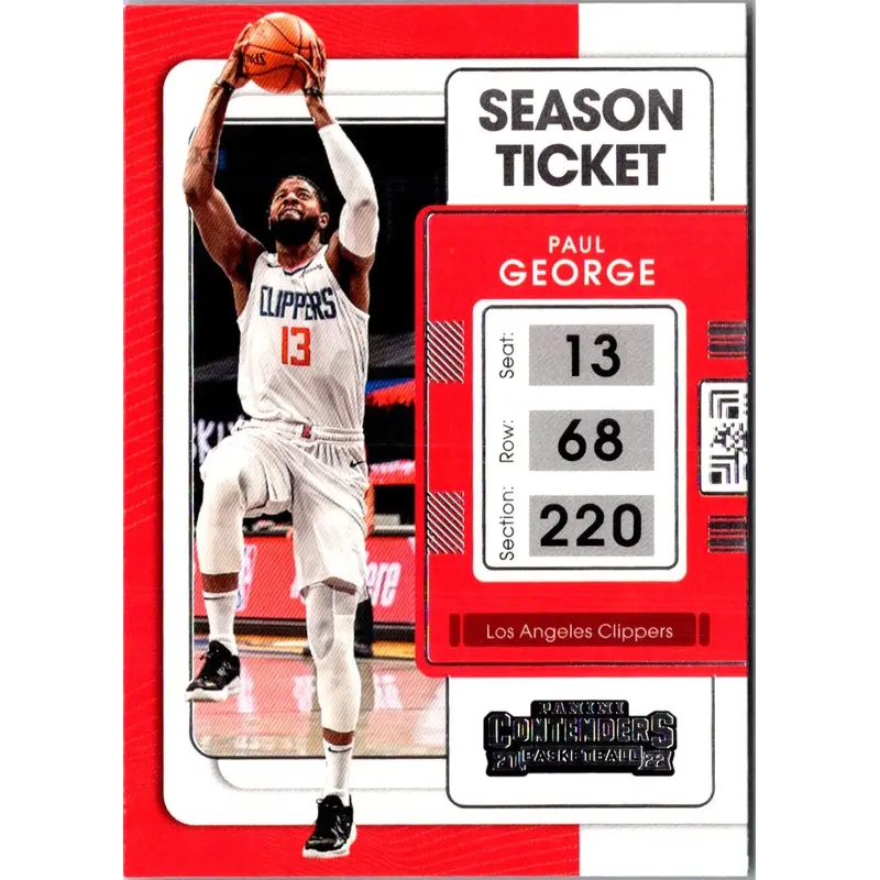 2021 Panini Contenders Game Ticket Red Paul George #32