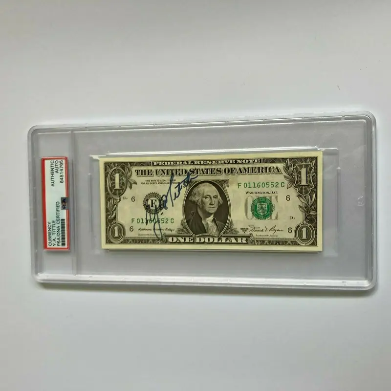 Y.A. Tittle Signed Autographed $1 One Dollar Bill PSA DNA COA NFL