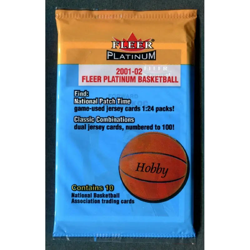 2001/02 Fleer Platinum Basketball Unopened Pack (Hobby) (10)