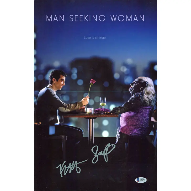 Jay Baruchel & Katie Findlay Man Seeking Woman Signed 11x17 Photo BAS #B51729