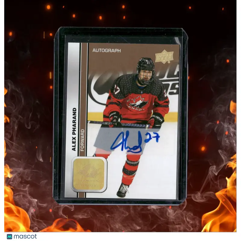 2023-24 UD Team Canada Juniors Alex Pharand Auto #30