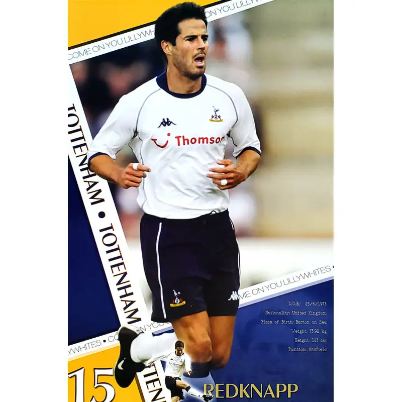 Jamie Redknapp "Tottenham Action" EPL Soccer Football Poster - U.K. 2003