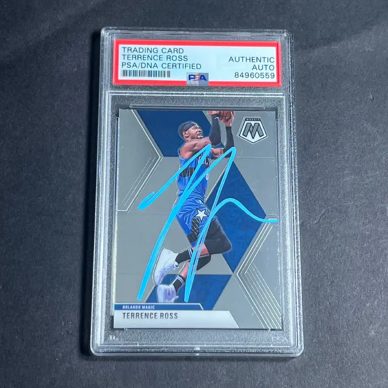 2019-20 Panini Mosaic #52 Terrence Ross Signed Card AUTO PSA/DNA Slabbed Magic