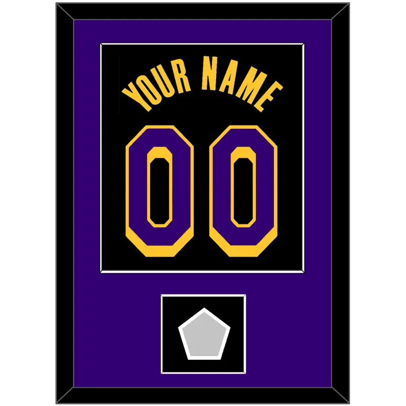 Los Angeles Name & Number With Trophy Patch - Black Earned (2020-2021) - Single Mat 2