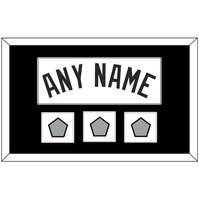 San Antonio Name With 3 Champions Trophy Patches - Home White (1989-2002) - Single Mat 1